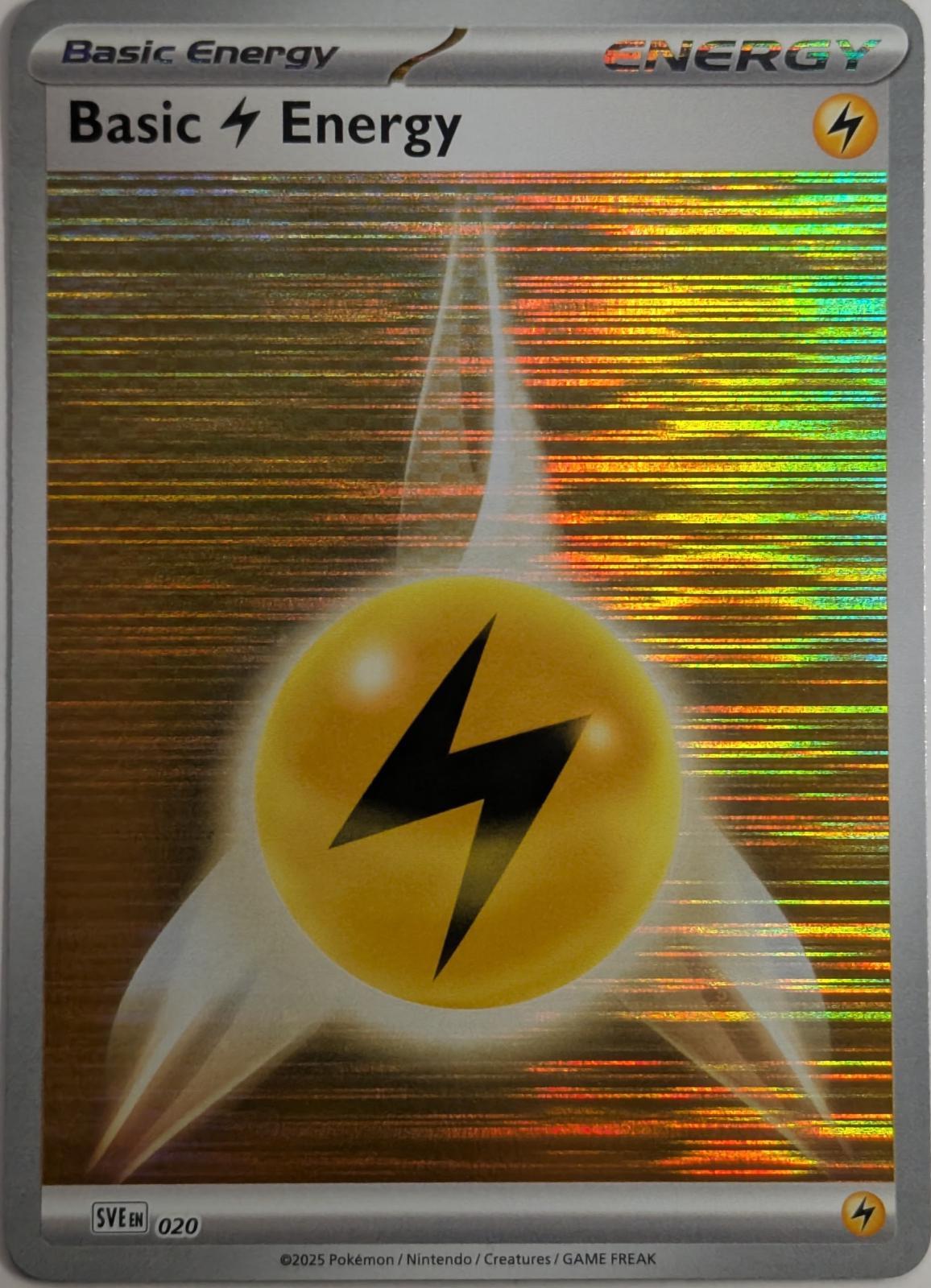 Scarlet & Violet Energy Basic Lightning Energy [Holo] Pokémon card